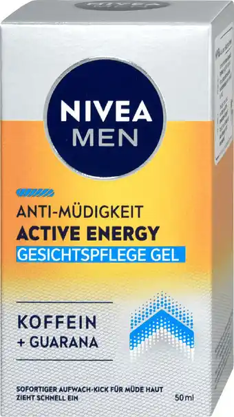 dm Nivea men active energy gesichtspflege gel Angebot