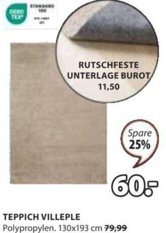 JYSK TEPPICH VILLEPLE Polypropylen. 130x193 cm Angebot