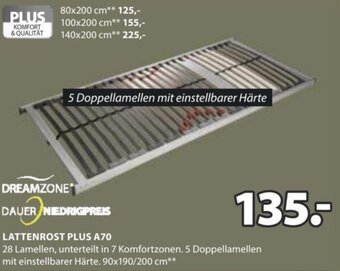 JYSK LATTENROST PLUS A70 90x190/200 cm** Angebot
