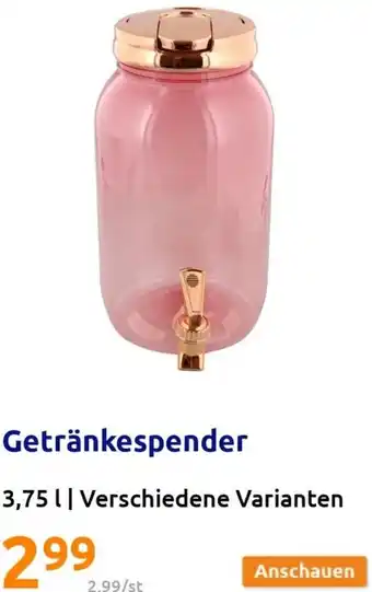 Action Getränkespender 3,75 L| Verschiedene Varianten Angebot
