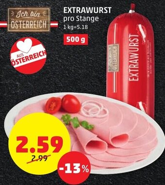 PENNY EXTRAWURST pro Stange Angebot