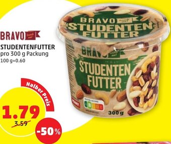 PENNY BRAVO STUDENTENFUTTER pro 300 g Packung Angebot
