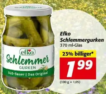 Nah&Frisch Efko Schlemmergurken 370 ml-Glas Angebot