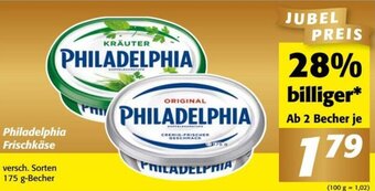 Nah&Frisch Philadelphia Frischkäse versch. Sorten 175 g-Becher Angebot