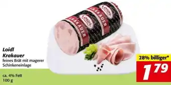 Nah&Frisch Loidl Krakauer feines Brät mit magerer Schinkeneinlage ca. 4% Fett 100 g Angebot