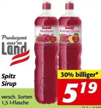 Nah&Frisch Spitz Sirup versch. Sorten 1,5 l-Flasche Angebot