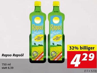 Strasser Markt Rapso Rapsöl 750 ml Angebot