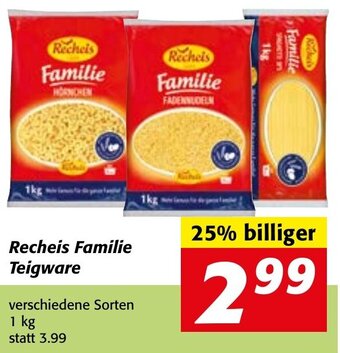 Strasser Markt Recheis Familie Teigware verschiedene Sorten 1 kg Angebot