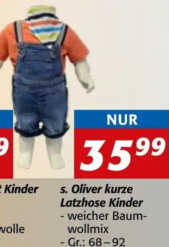Strasser Markt s.Oliver kurze Latzhose Kinder Angebot