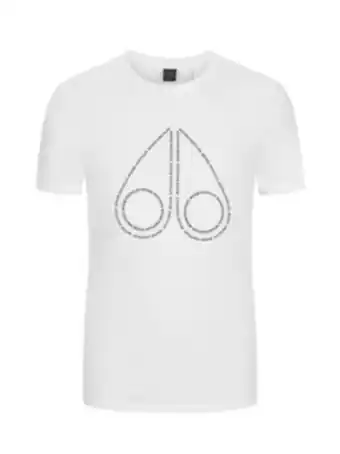 Hirmer T-shirt aus baumwolle mit label-print Angebot