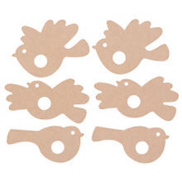 Buttinette Mdf-vögel, 6 stück Angebot