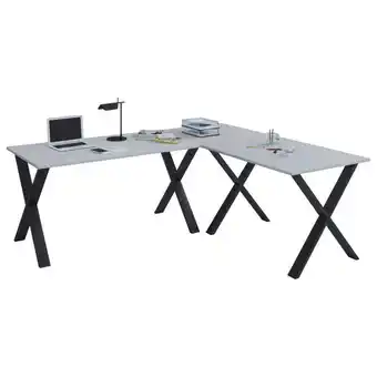 XXXLutz Eckschreibtisch 160/50/76 cm in grau, schwarz Angebot