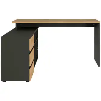XXXLutz Schreibtisch in graphitfarben, eichefarben Angebot