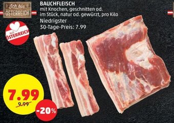 PENNY BAUCHFLEISCH mit Knochen, geschnitten od. im Stück, natur od. gewürzt, pro Kilo Angebot