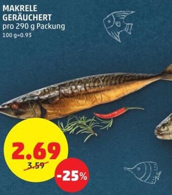 PENNY MAKRELE GERÄUCHERT pro 290 g Packung Angebot