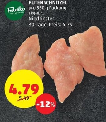 PENNY PUTENSCHNITZEL Federike pro 550 g Packung Angebot