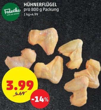 PENNY HÜHNERFLÜGEL pro 800 g Packung Angebot