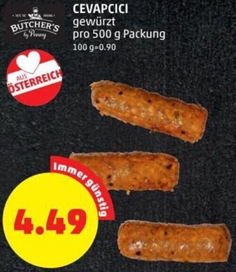 PENNY CEVAPCICI gewürzt pro 500 g Packung Angebot
