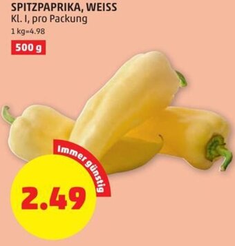 PENNY SPITZPAPRIKA, WEISS Kl. I, pro Packung Angebot