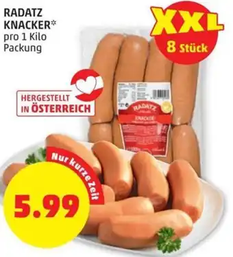 PENNY RADATZ KNACKER* pro 1 Kilo Packung Angebot