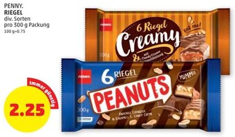 PENNY PENNY. RIEGEL div. Sorten pro 300 g Packung Angebot