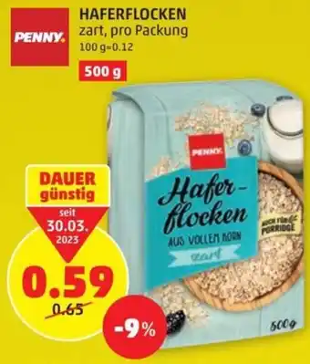 PENNY PENNY. HAFERFLOCKEN zart, pro Packung Angebot