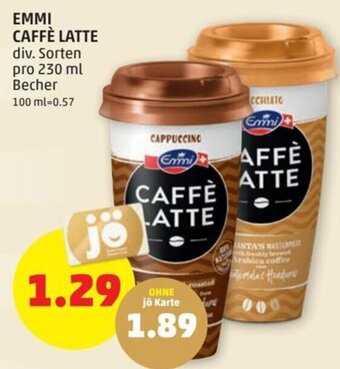 PENNY EMMI CAFFÈ LATTE div. Sorten pro 230 ml Becher Angebot
