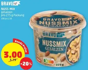 PENNY BRAVO NUSS-MIX pro 275 g Packung Angebot