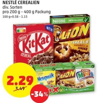 PENNY NESTLÉ CEREALIEN div. Sorten pro 200 g -400 g Packung Angebot