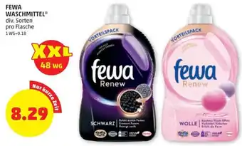 PENNY FEWA WASCHMITTEL* div. Sorten pro Flasche 48 WG Angebot
