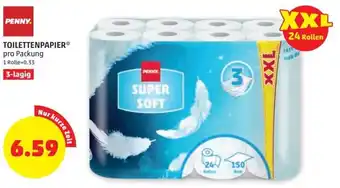 PENNY PENNY. TOILETTENPAPIER* pro Packung Angebot