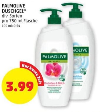 PENNY PALMOLIVE DUSCHGEL* div. Sorten pro 750 ml Flasche Angebot