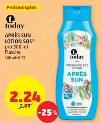 PENNY t today APRÈS SUN LOTION SOS* pro 300 ml Flasche Angebot