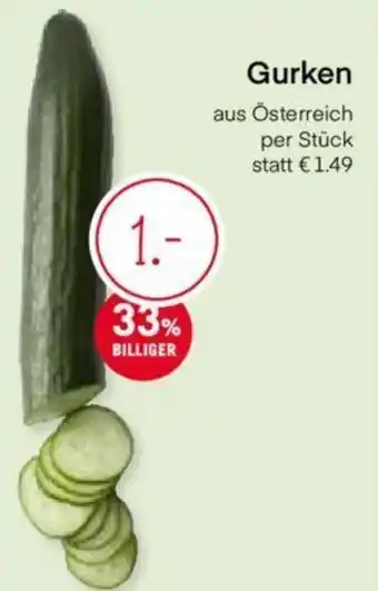 MPreis Gurken aus Österreich per Stück Angebot