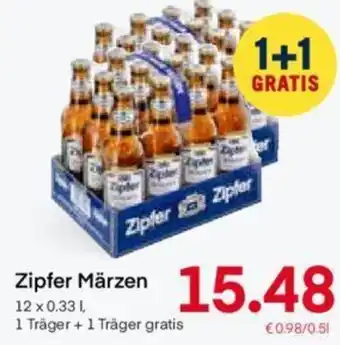 MPreis Zipfer Märzen 12x0.33L1 Träger + 1 Träger gratis Angebot