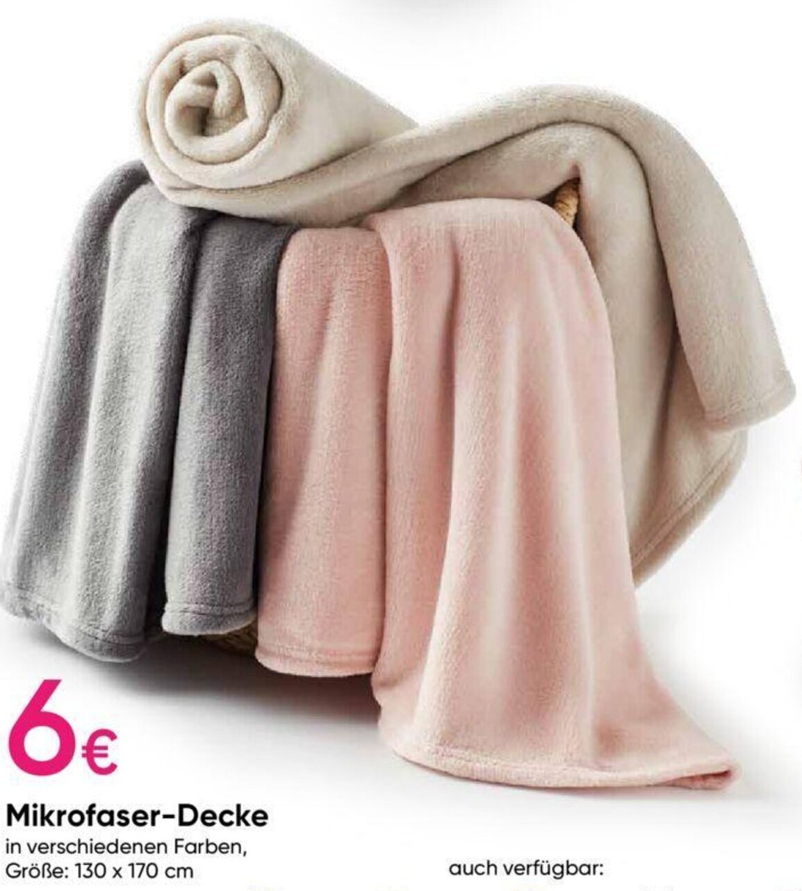 Pepco Mikrofaser-Decke in verschiedenen Farben, Größe: 130 x 170 cm Angebot