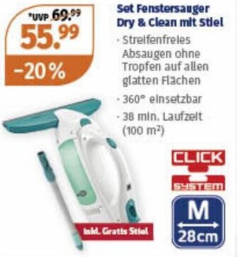 Müller Set Fenstersauger Dry & Clean mit Stiel Angebot