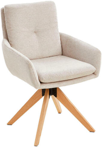 XXXLutz Armlehnstuhl in holz, metall, textil creme Angebot