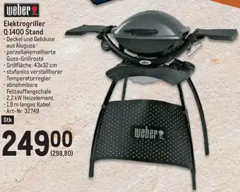 Metro Weber Elektrogriller Q 1400 Stand Angebot