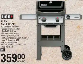Metro Weber Griller Spirit II E-210 Angebot
