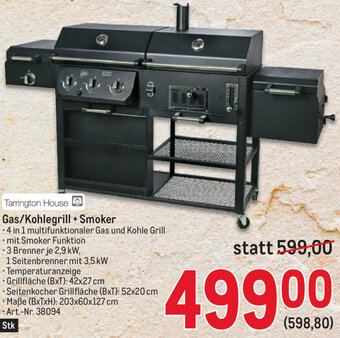 Metro Gas/Kohlegrill + Smoker Angebot