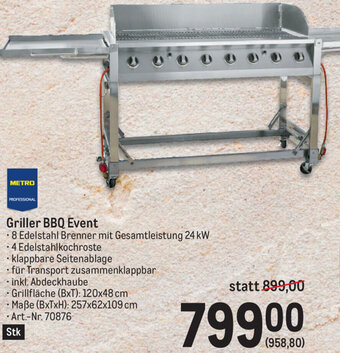 Metro Griller BBQ Event Angebot