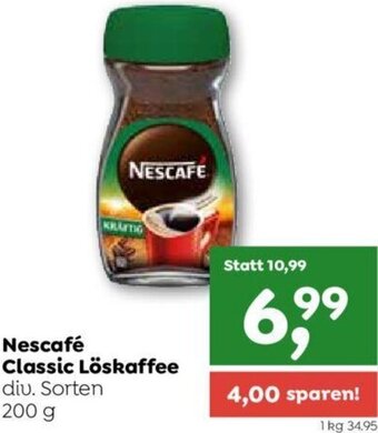 ADEG Nescafé Classic Löskaffee div. Sorten 200 g Angebot