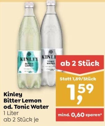 ADEG Kinley Bitter Lemon od. Tonic Water 1 Liter Angebot