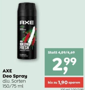 ADEG AXE Deo Spray div. Sorten 150/75 ml Angebot