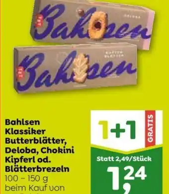 ADEG Bahlsen Klassiker Butterblätter, Deloba, Chokini Kipferl od. Blätterbrezeln 100 - 150 g beim Kauf von Stück je Angebot