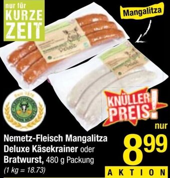 Maximarkt Nemetz-Fleisch Mangalitza Deluxe Käsekrainer oder Bratwurst, 480 g Packung Angebot