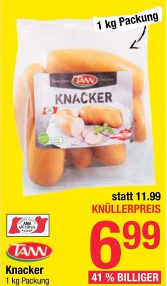 Maximarkt KNACKER 1 kg Packung Angebot