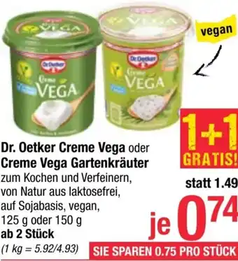 Maximarkt Dr. Oetker Creme Vega oder Creme Vega Gartenkräuter ab 2 Stück Angebot