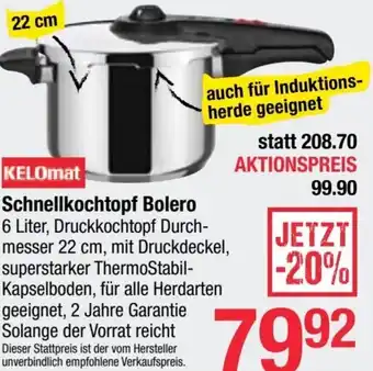 Maximarkt KELOmat Schnellkochtopf Bolero 6 Liter Angebot